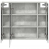 Szafka z lustrem do łazienki Betonowy szary 73,5 x 16 x 62,5 cm