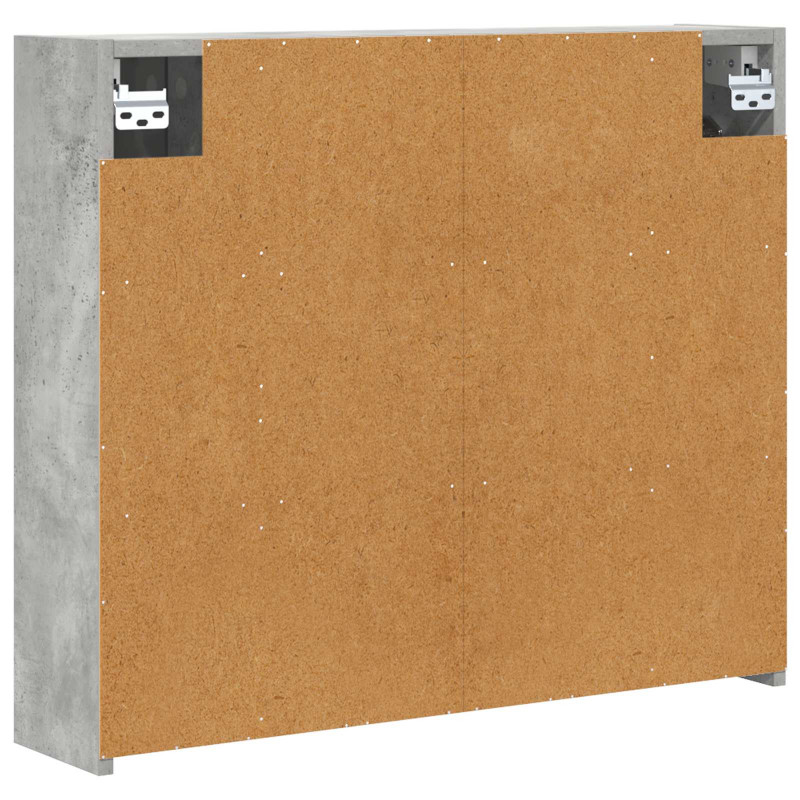 Szafka z lustrem do łazienki Betonowy szary 73,5 x 16 x 62,5 cm