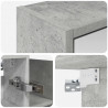 Szafka z lustrem do łazienki Betonowy szary 73,5 x 16 x 62,5 cm