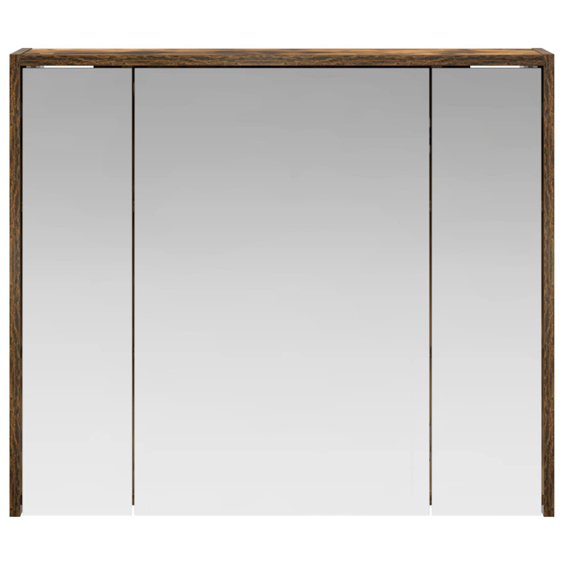 Szafka z lustrem do łazienki Dąb wędzony 73,5 x 16 x 62,5 cm