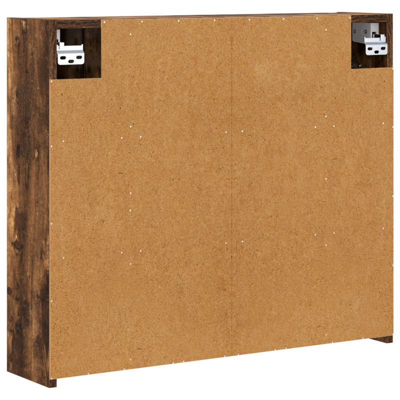 Szafka z lustrem do łazienki Dąb wędzony 73,5 x 16 x 62,5 cm