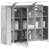 Szafka z lustrem do łazienki Betonowy szary 73,5 x 16 x 62,5 cm