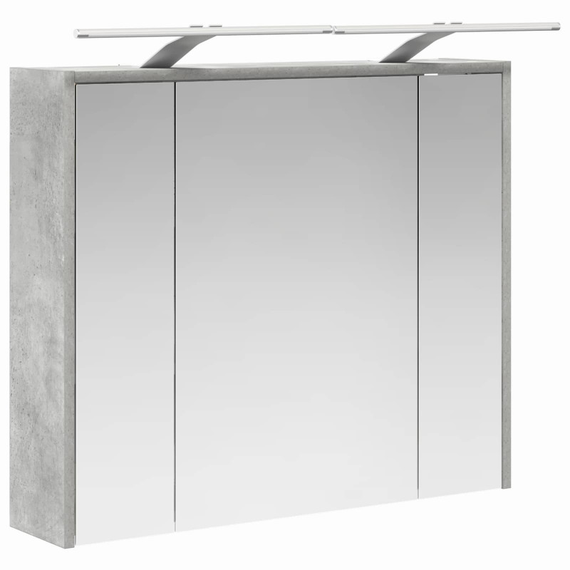 Szafka z lustrem do łazienki Betonowy szary 73,5 x 16 x 62,5 cm