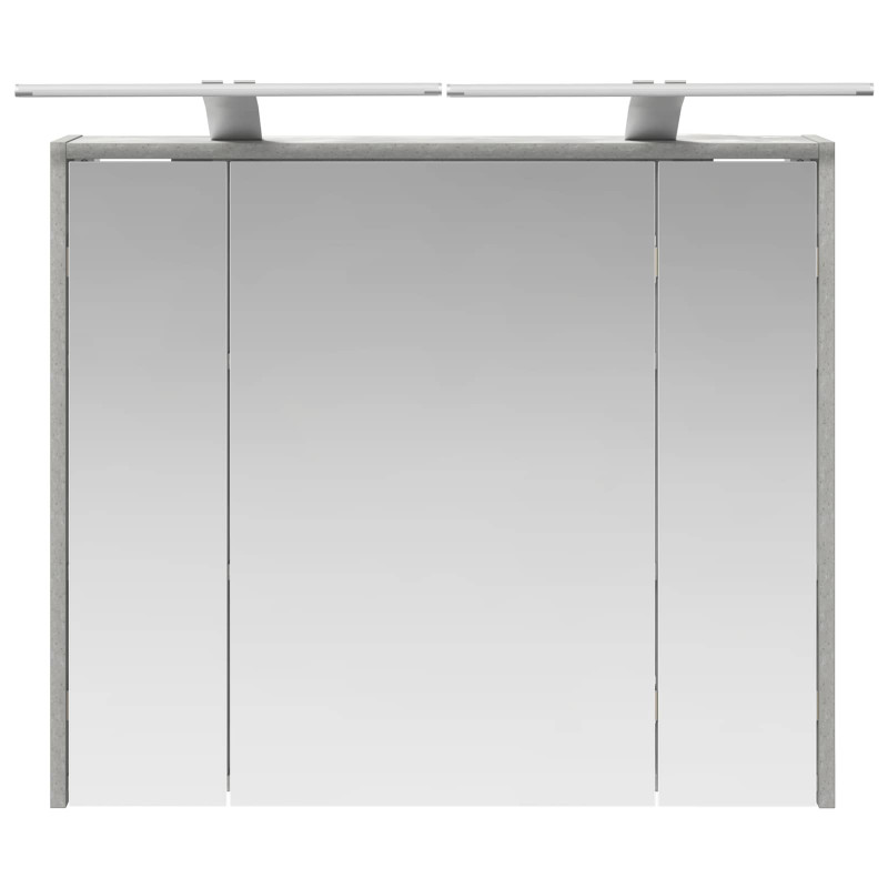 Szafka z lustrem do łazienki Betonowy szary 73,5 x 16 x 62,5 cm