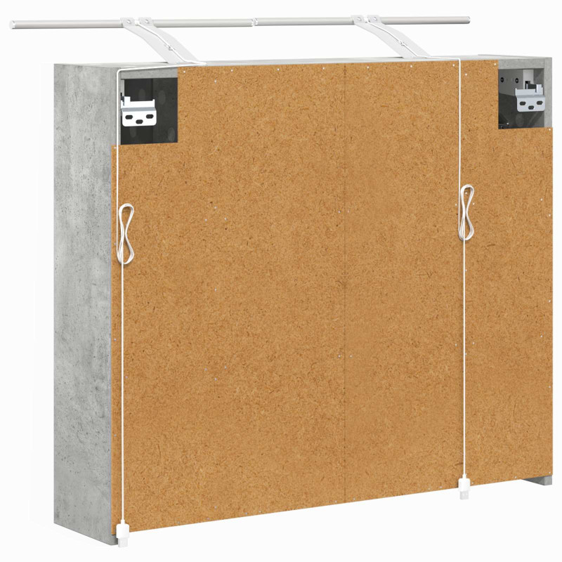 Szafka z lustrem do łazienki Betonowy szary 73,5 x 16 x 62,5 cm