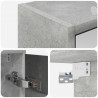 Szafka z lustrem do łazienki Betonowy szary 73,5 x 16 x 62,5 cm
