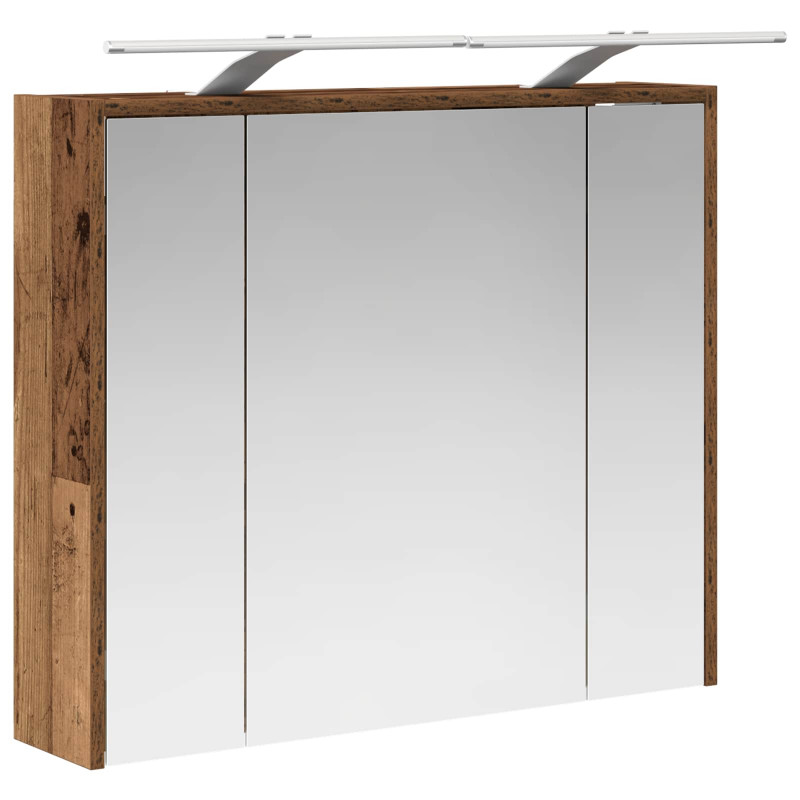 Szafka z lustrem do łazienki Stare drewno 73,5 x 16 x 62,5 cm
