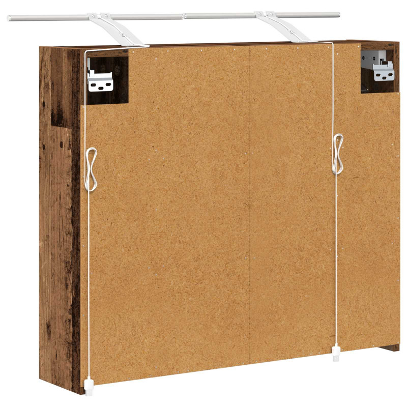 Szafka z lustrem do łazienki Stare drewno 73,5 x 16 x 62,5 cm