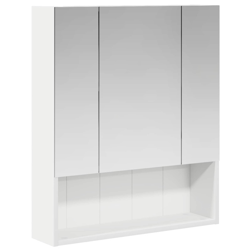 Szafka z lustrem do łazienki z półką Biały 60 x 14.5 x 70 cm