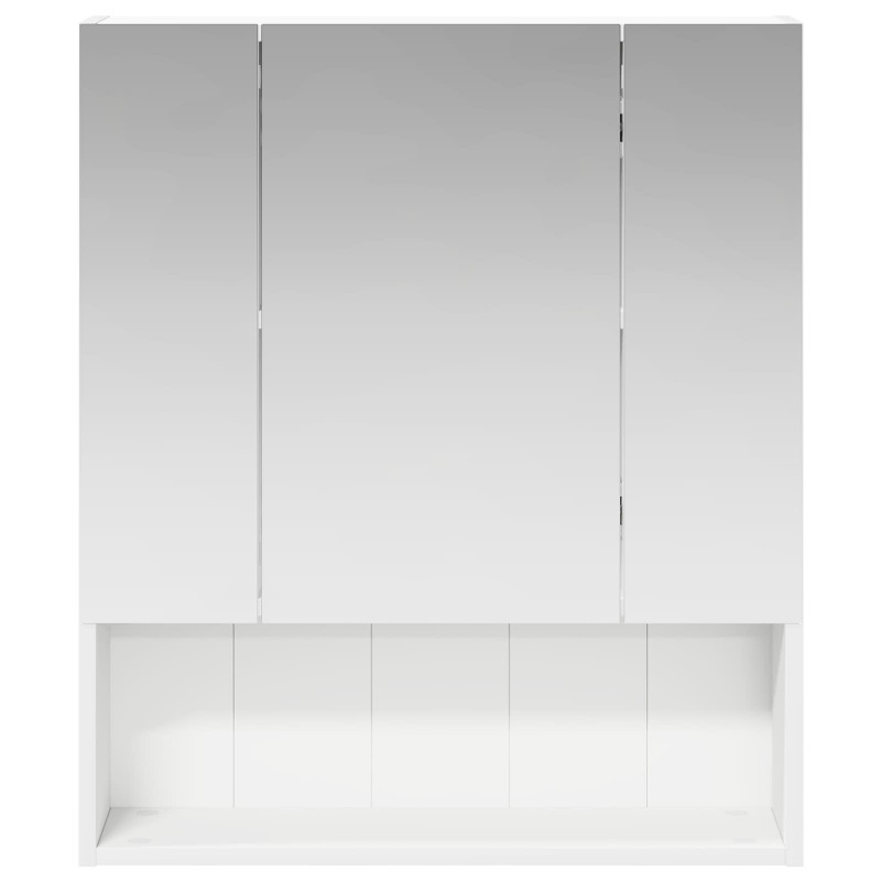 Szafka z lustrem do łazienki z półką Biały 60 x 14.5 x 70 cm