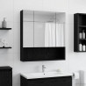 Szafka z lustrem do łazienki Czarny Dąb 60 x 14.5 x 70 cm