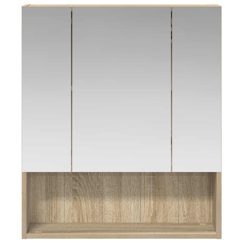 Szafka z lustrem do łazienki Dąb Sonoma 60 x 14.5 x 70 cm