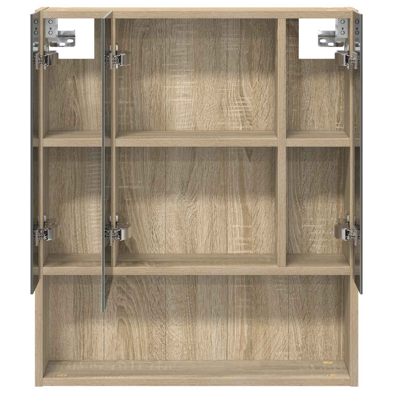 Szafka z lustrem do łazienki Dąb Sonoma 60 x 14.5 x 70 cm