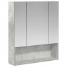 Szafka z lustrem do łazienki Betonowy szary 60 x 14.5 x 70 cm