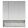 Szafka z lustrem do łazienki Betonowy szary 60 x 14.5 x 70 cm