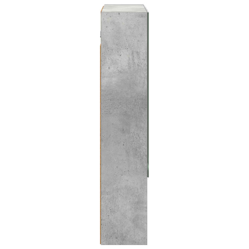 Szafka z lustrem do łazienki Betonowy szary 60 x 14.5 x 70 cm