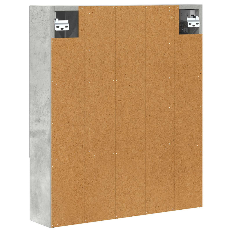 Szafka z lustrem do łazienki Betonowy szary 60 x 14.5 x 70 cm
