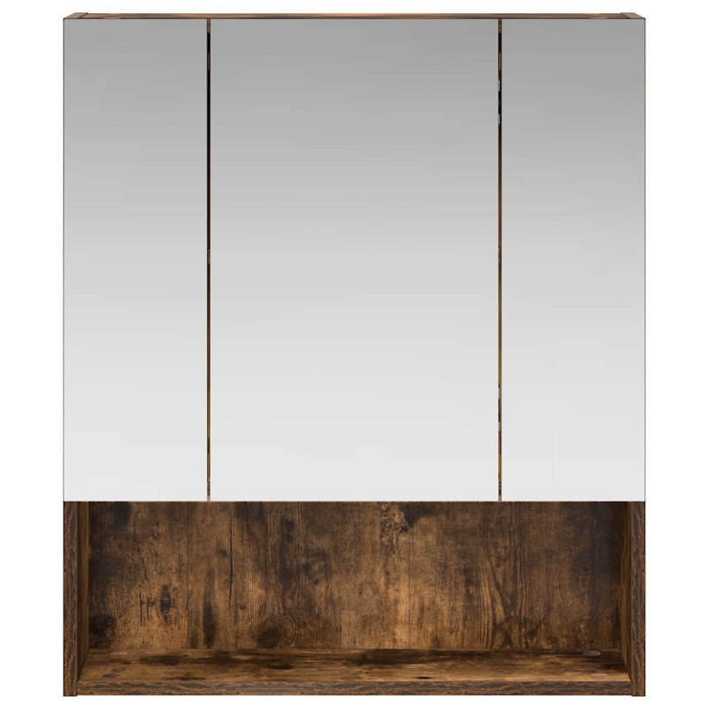 Szafka z lustrem do łazienki Dąb wędzony 60 x 14.5 x 70 cm