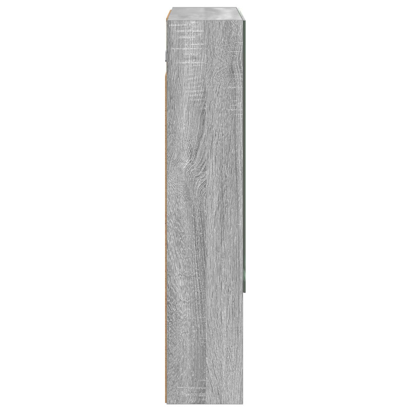 Szafka z lustrem do łazienki Szary Sonoma 60 x 14.5 x 70 cm