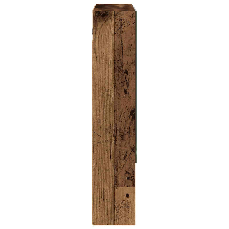 Szafka z lustrem do łazienki Stare drewno 60 x 14.5 x 70 cm