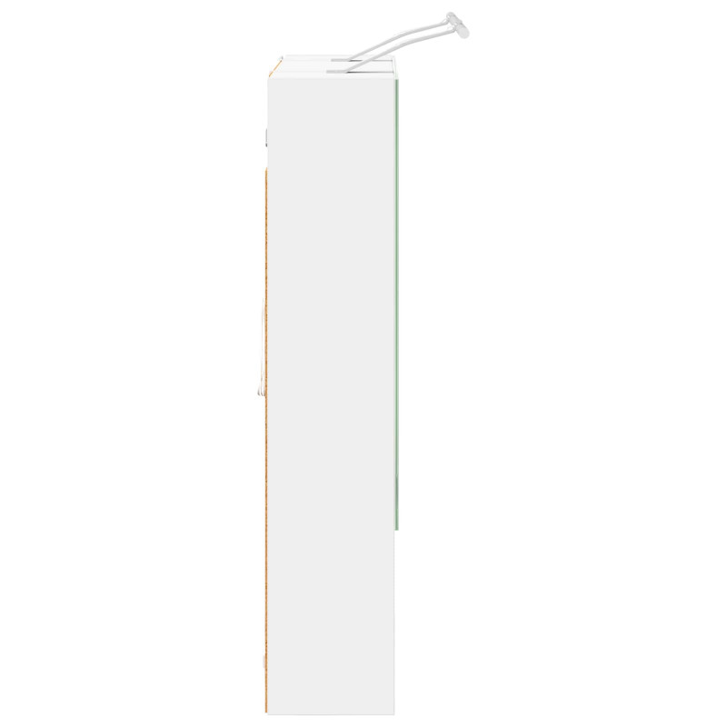 Szafka z lustrem do łazienki z półką Biały 60 x 14.5 x 70 cm