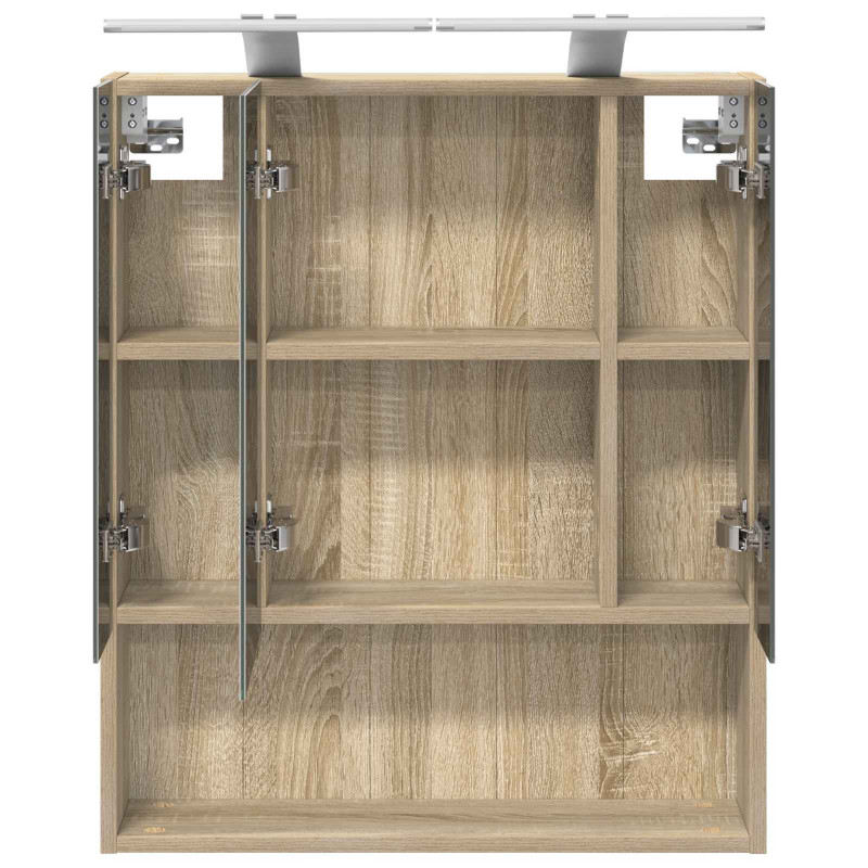 Szafka z lustrem do łazienki Dąb Sonoma 60 x 14.5 x 70 cm
