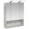 Szafka z lustrem do łazienki Betonowy szary 60 x 14.5 x 70 cm