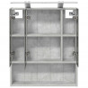 Szafka z lustrem do łazienki Betonowy szary 60 x 14.5 x 70 cm
