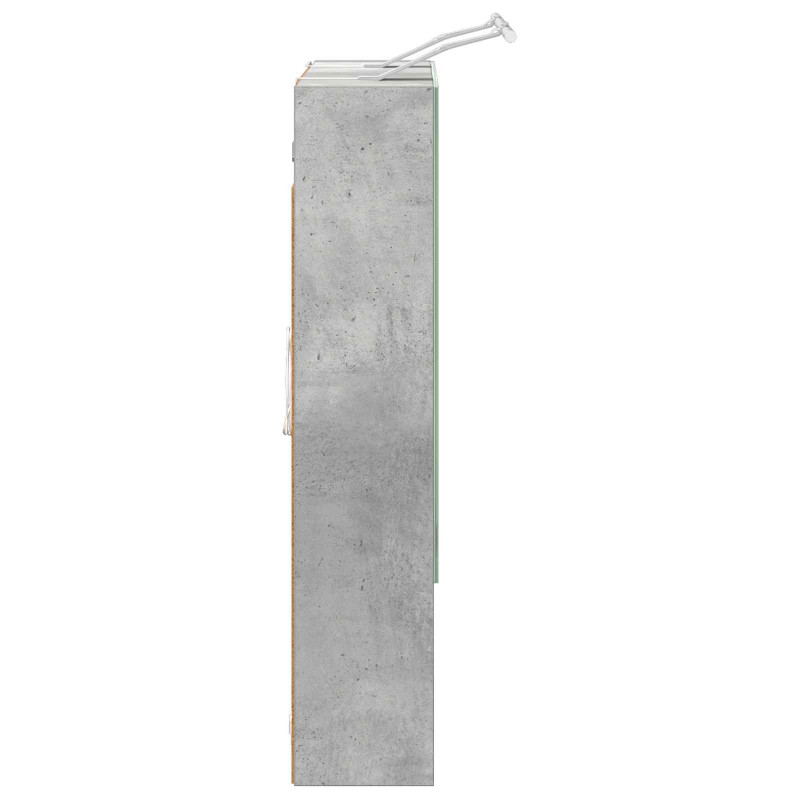 Szafka z lustrem do łazienki Betonowy szary 60 x 14.5 x 70 cm