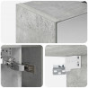 Szafka z lustrem do łazienki Betonowy szary 60 x 14.5 x 70 cm