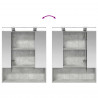 Szafka z lustrem do łazienki Betonowy szary 60 x 14.5 x 70 cm