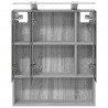 Szafka z lustrem do łazienki Szary Sonoma 60 x 14.5 x 70 cm