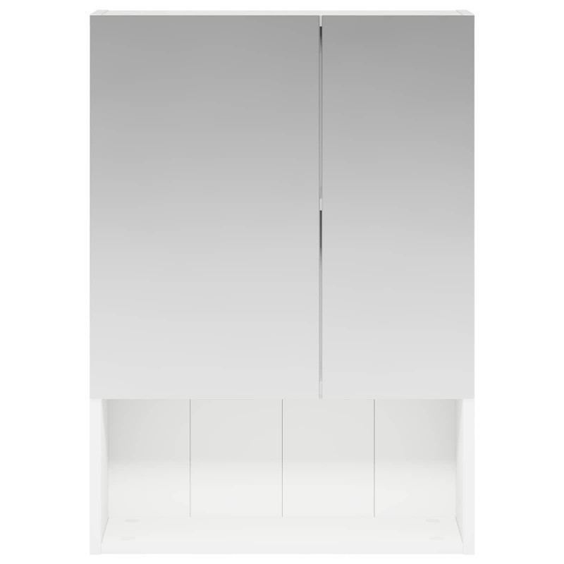 Szafka z lustrem do łazienki z półką Biały 50 x 14,5 x 70 cm