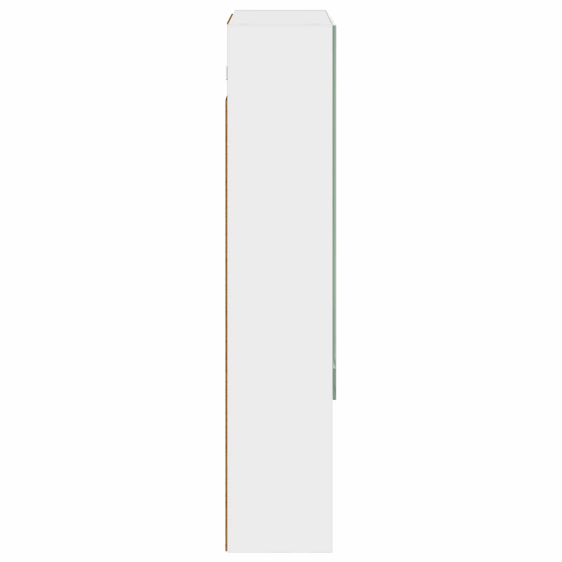 Szafka z lustrem do łazienki z półką Biały 50 x 14,5 x 70 cm
