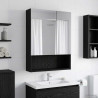Szafka z lustrem do łazienki Czarny Dąb 50 x 14,5 x 70 cm