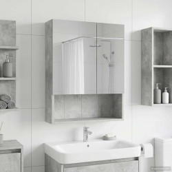 Szafka z lustrem do łazienki Betonowy szary 50 x 14,5 x 70 cm