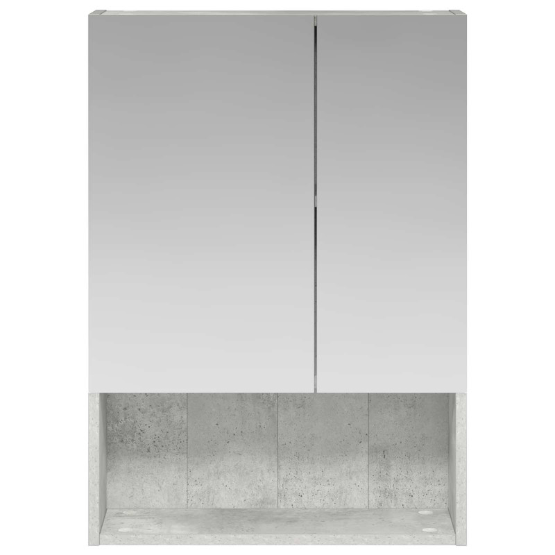 Szafka z lustrem do łazienki Betonowy szary 50 x 14,5 x 70 cm