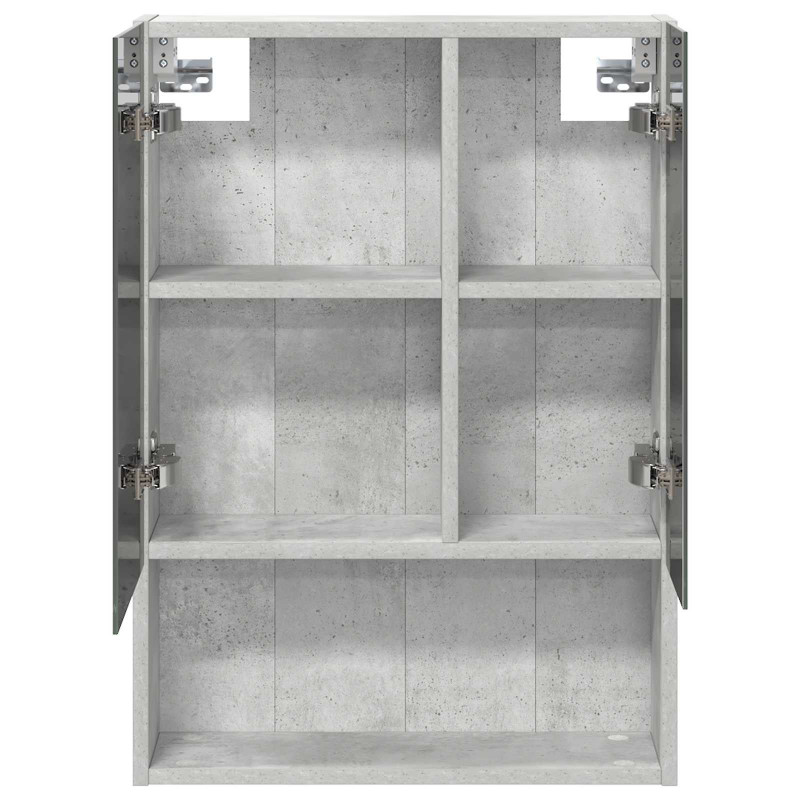 Szafka z lustrem do łazienki Betonowy szary 50 x 14,5 x 70 cm
