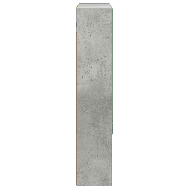 Szafka z lustrem do łazienki Betonowy szary 50 x 14,5 x 70 cm