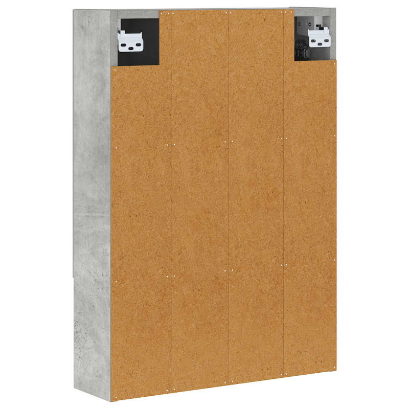Szafka z lustrem do łazienki Betonowy szary 50 x 14,5 x 70 cm