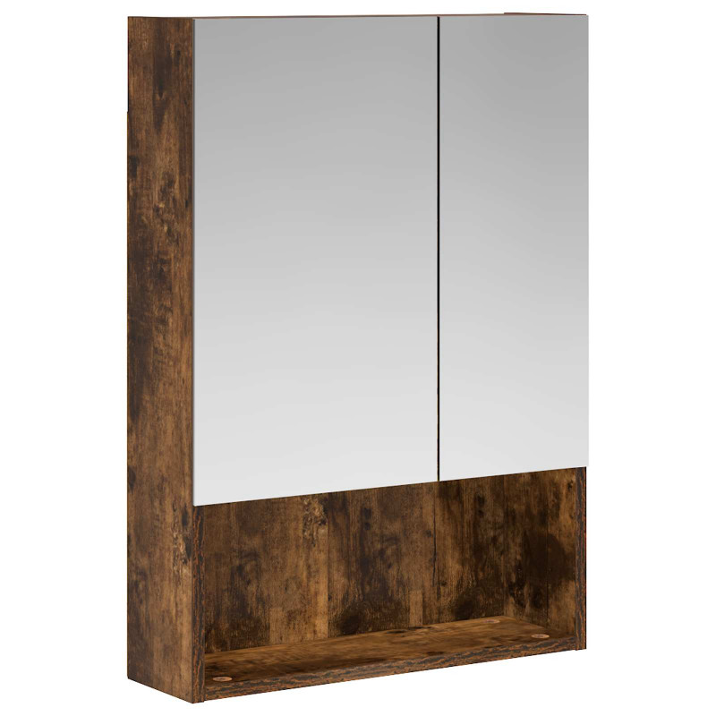 Szafka z lustrem do łazienki Dąb wędzony 50 x 14,5 x 70 cm
