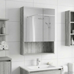Szafka z lustrem do łazienki Szary Sonoma 50 x 14,5 x 70 cm