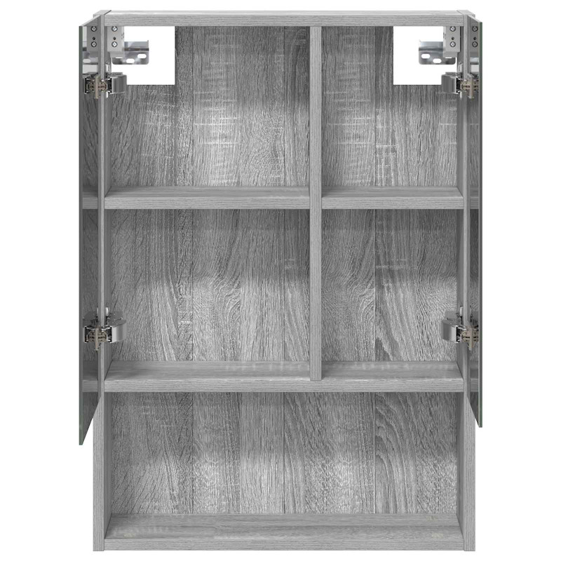 Szafka z lustrem do łazienki Szary Sonoma 50 x 14,5 x 70 cm