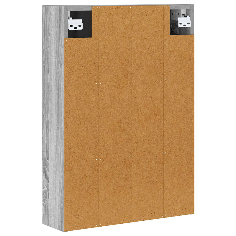 Szafka z lustrem do łazienki Szary Sonoma 50 x 14,5 x 70 cm