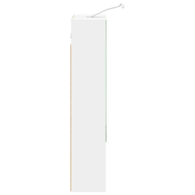 Szafka z lustrem do łazienki z półką Biały 50 x 14,5 x 70 cm