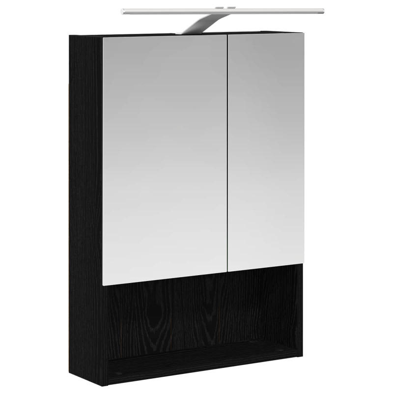 Szafka z lustrem do łazienki Czarny Dąb 50 x 14,5 x 70 cm