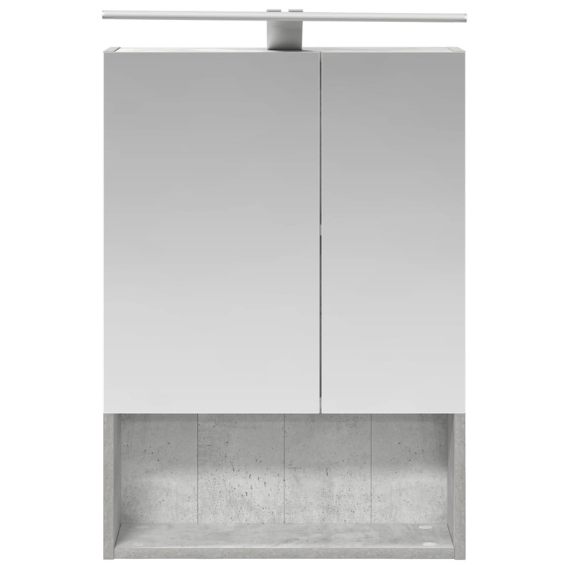 Szafka z lustrem do łazienki Betonowy szary 50 x 14,5 x 70 cm