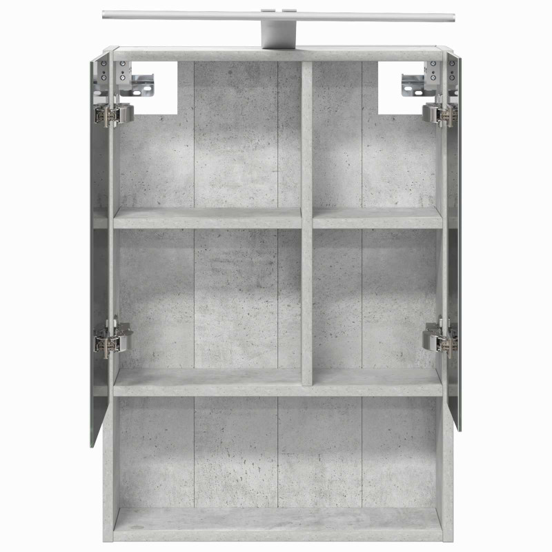 Szafka z lustrem do łazienki Betonowy szary 50 x 14,5 x 70 cm