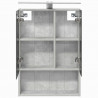 Szafka z lustrem do łazienki Betonowy szary 50 x 14,5 x 70 cm