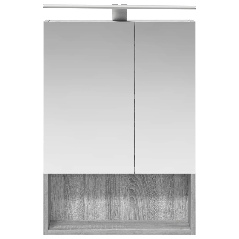 Szafka z lustrem do łazienki Szary Sonoma 50 x 14,5 x 70 cm